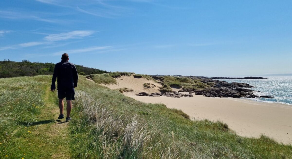 Hiking coastal Path at Jæren Norway