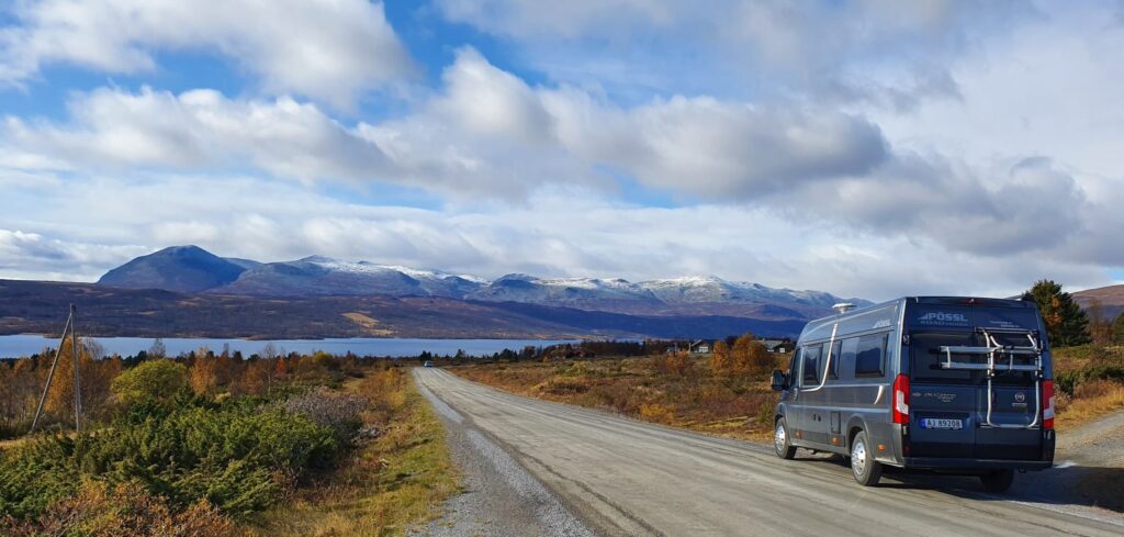 Panoramavegen scenic mountain road in Valdres, Norway.