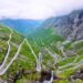 Trollstigen scenic Road in Norway - view from the top
